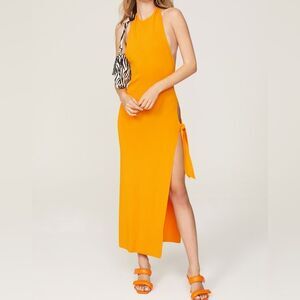 Simon Miller Tangerine Junjo Halter Maxi Dress Size Large